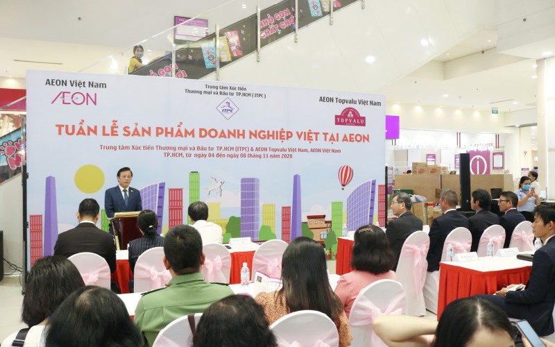 ITPC - Khai mạc Tuần lễ triển lãm sản phẩm doanh nghiệp Việt tại hệ thống siêu thị AEON năm 2020